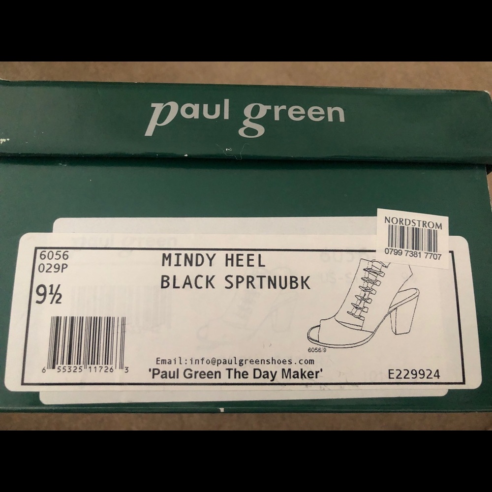 Paul Green Black Suede Mindy Heel
